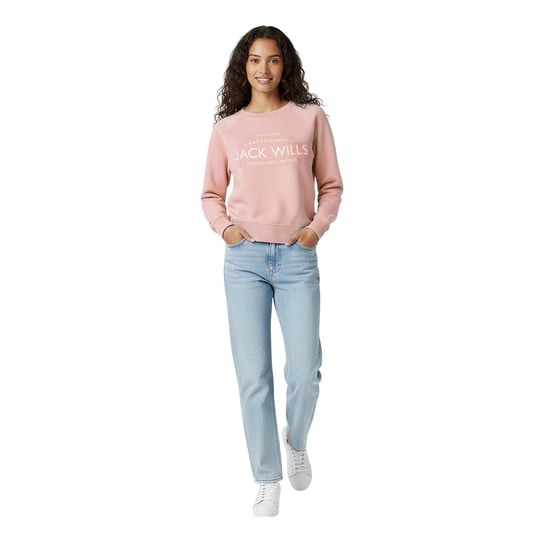 Jack Wills Dames/Dames Hunston Grafisch Sweatshirt met Ronde Hals (Zacht Roze) - Image 4