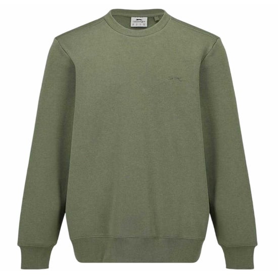 Slazenger Heren Fleece Sweatshirt met ronde hals (Khaki) - Image 1
