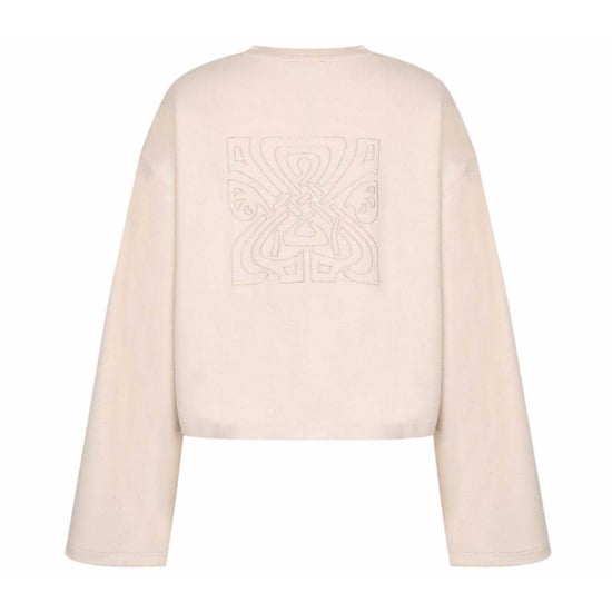 Biba Crop-sweatshirt voor dames met geborduurd logo (Neutraal) - Image 2