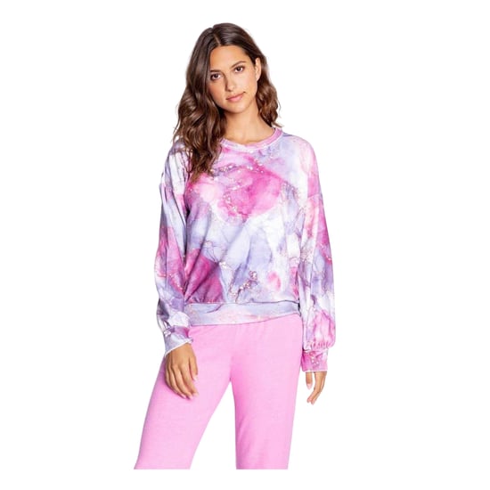 PJ Salvage Dames/Dames Marble Sweatshirt (Poederroze) - Image 2