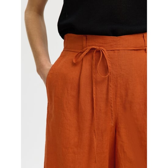 Selected Femme slflinna hw linen string shorts b 16101387 potters clay - Image 4