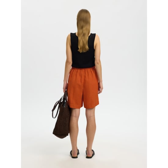 Selected Femme slflinna hw linen string shorts b 16101387 potters clay - Image 5