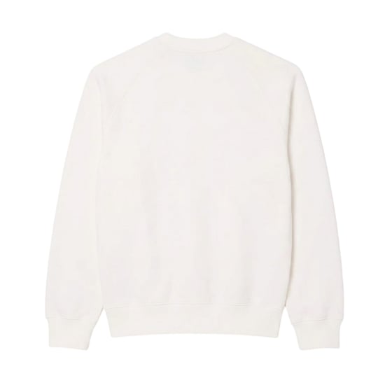 Lacoste Mens Patent Print Pique Sweatshirt (Cream) - Image 3