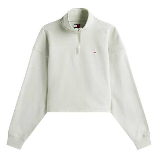 Tommy Jeans Dames/Dames Fleece Quarter Zip Boxy Crop Sweatshirt (Misty) - Image 2