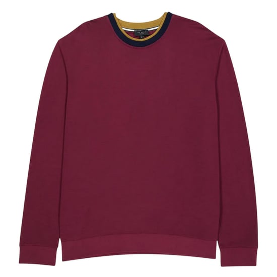 Ted Baker Heren-sweatshirt van gebreid materiaal met gelaagde look en normale pasvorm (Rood) - Image 1