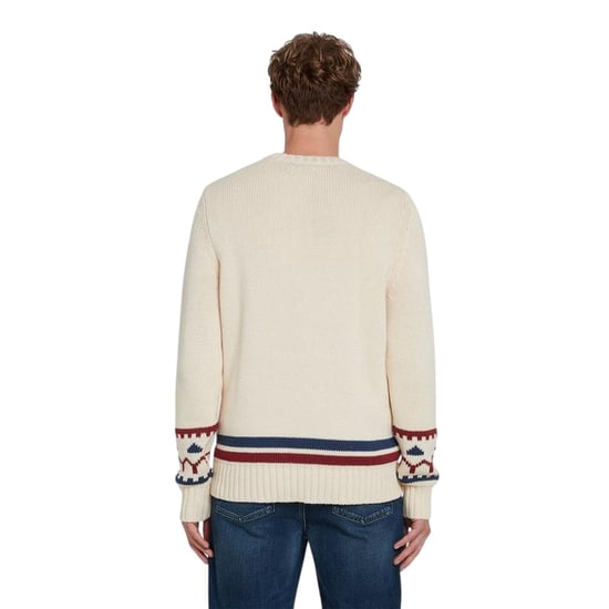Farah Heren-sweatshirt met Alverstone-logo, regular fit (Crème) - Image 3