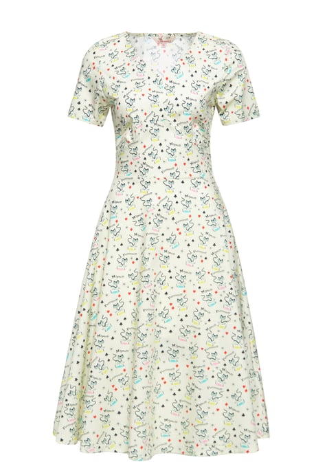 Queen Kerosin Damen Swingkleid Retro Cats - Image 1