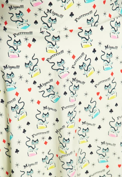 Queen Kerosin Damen Swingkleid Retro Cats - Image 4