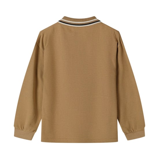 Minoti Jongens Poloshirt Met Lange Mouwen (Set van 2) (Zwart/Bruin) - Image 3