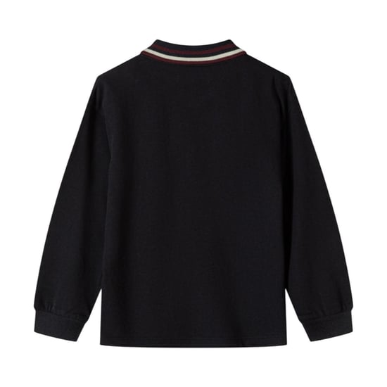 Minoti Jongens Poloshirt Met Lange Mouwen (Set van 2) (Zwart/Bruin) - Image 4