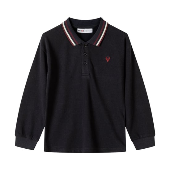 Minoti Jongens Poloshirt Met Lange Mouwen (Set van 2) (Zwart/Bruin) - Image 6