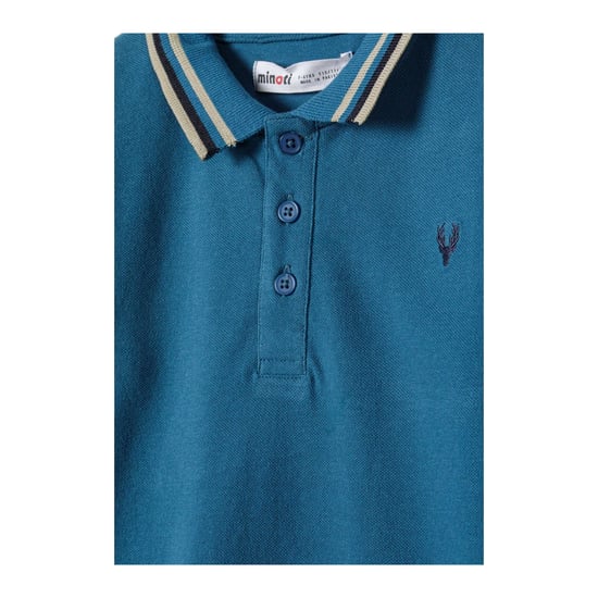 Minoti Jongens Poloshirt met Contrasterende Kraag en Lange Mouwen (Set van 2) (Donkerblauw) - Image 6