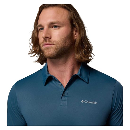 Columbia Mens Short-Sleeved Polo Shirt (Blue) - Image 3