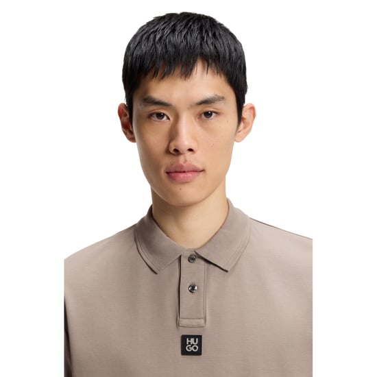 Hugo Mannen Deabono Logo Poloshirt (Medium Bruin) - Image 3