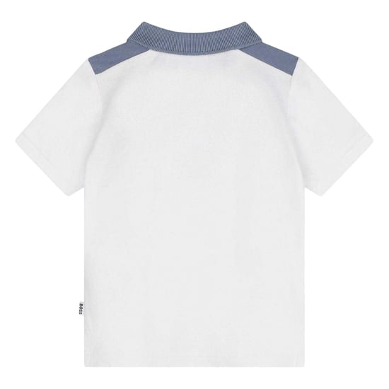 Boss Kinder/Kids Relaxed Fit Poloshirt met Korte Mouwen (Wit) - Image 2
