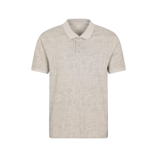 Mountain Warehouse Heren Dawnay Textured Pique Poloshirt (Gebroken wit) - Image 1