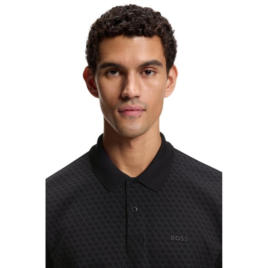 Boss Mens Pique Polo Shirt (Black) - Image 3