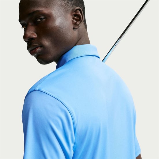 Nike Mens Performance Short-Sleeved Polo Shirt (University Blue) - Image 2