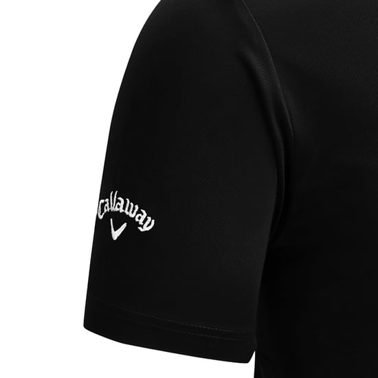 Callaway Mens Swing Tech Solid Colour Polo Shirt (Caviar) - Image 3