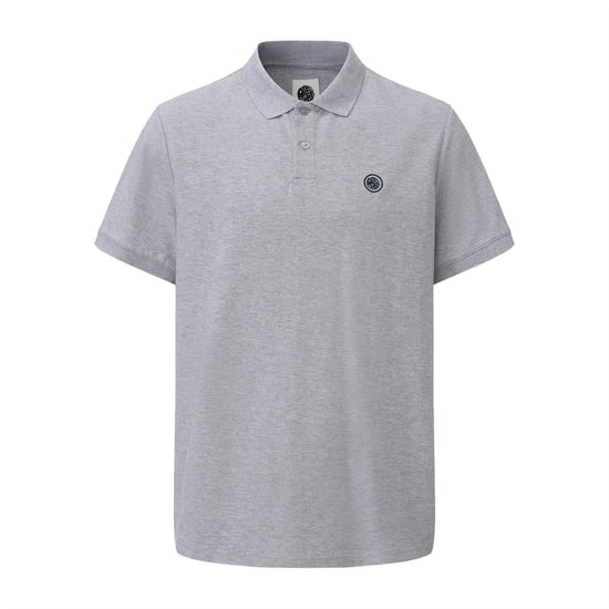 Pretty Green Mens Cotton Polo Shirt (Grey) - Image 1
