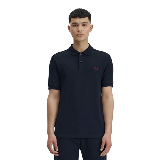 Fred Perry Heren Logo Katoenen Polo Shirt (Marine) - Image 3