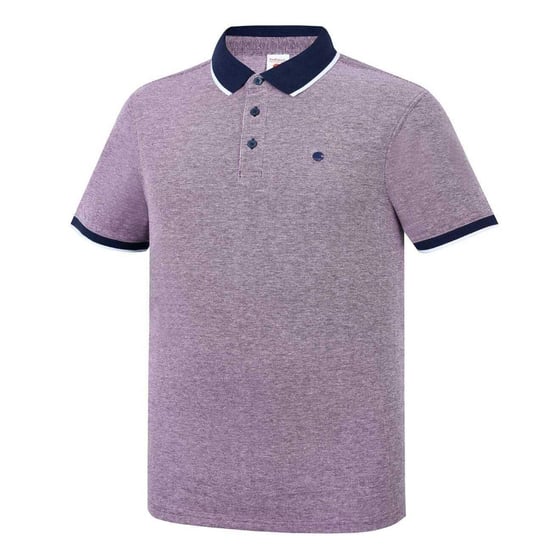 SoulCal Mens Cotton Pique Polo Shirt (Burgundy/White) - Image 3
