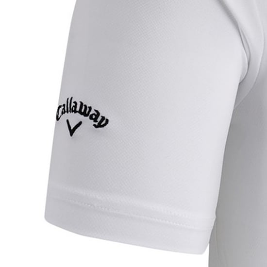 Callaway Mens Swing Tech Solid Colour Polo Shirt (Bright White) - Image 3