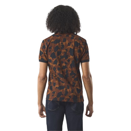Pretty Green Mens Camo Short-Sleeved Polo Shirt (Brown) - Image 3