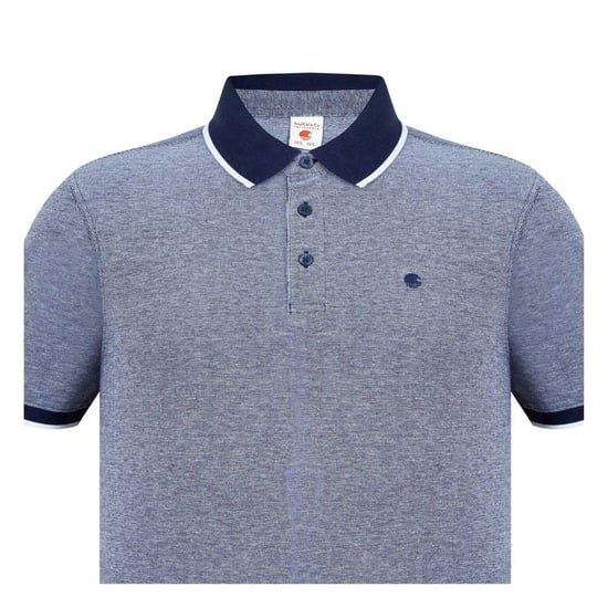 SoulCal Mens Cotton Pique Polo Shirt (Navy/White) - Image 4