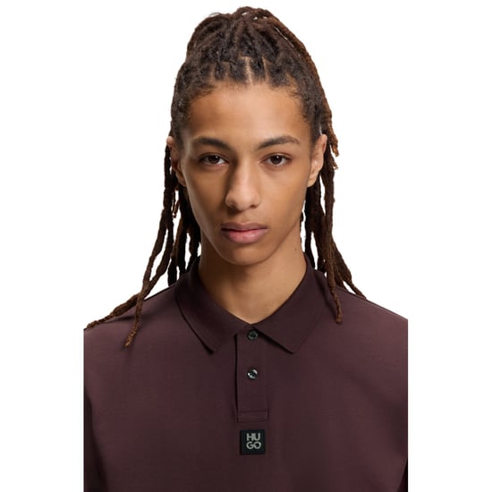 Hugo Mann Deabono Logo Polo Shirt (Bruin) - Image 3