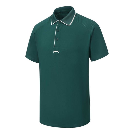 Slazenger Heren Performance Regelmatig Poloshirt met Korte Mouwen (Groen) - Image 3