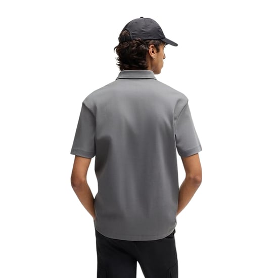 Hugo Mannen Deabono Logo Polo Shirt (Grijs) - Image 2