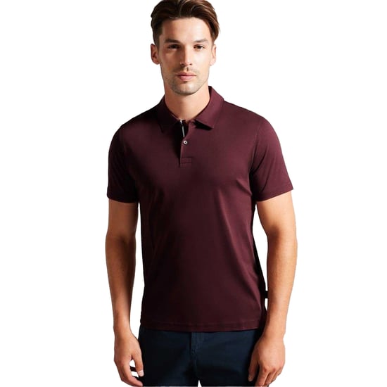 Ted Baker Heren Zeiter Katoenen Polo Shirt (Maroon) - Image 1