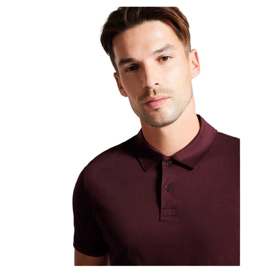 Ted Baker Heren Zeiter Katoenen Polo Shirt (Maroon) - Image 4