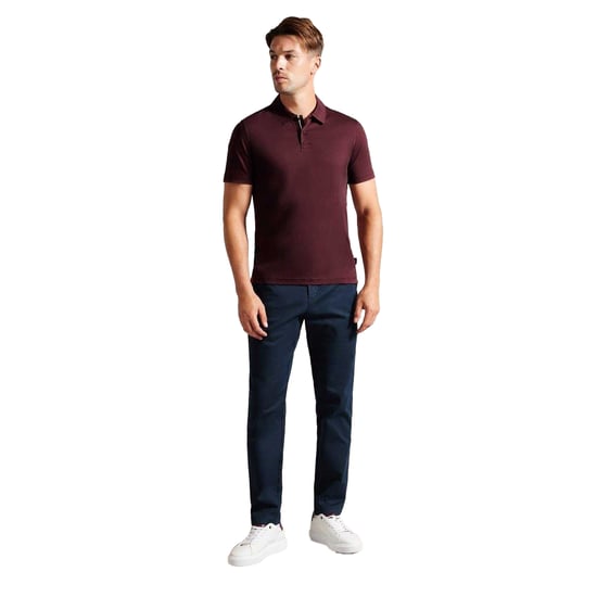 Ted Baker Heren Zeiter Katoenen Polo Shirt (Maroon) - Image 5