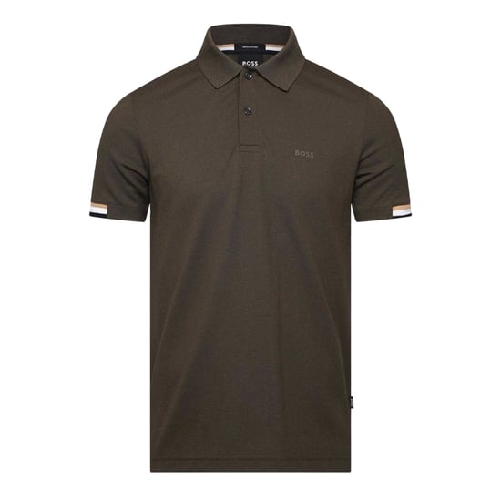 Boss Mens Parlay 147 Rubberised Logo Polo Shirt (Green) - Image 1