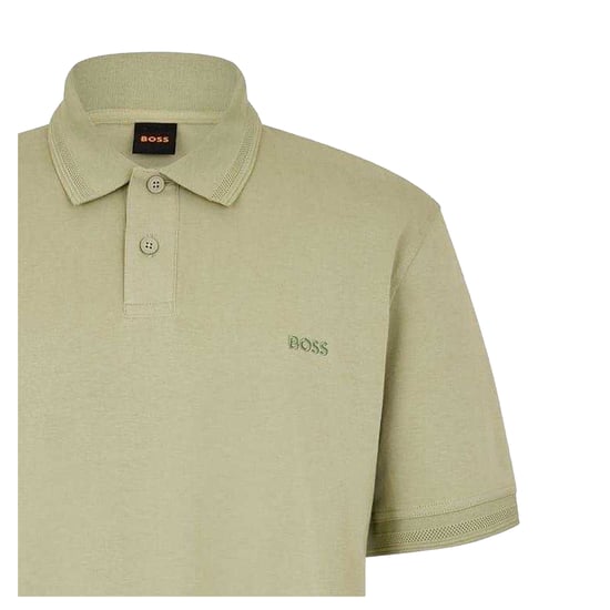 Boss Mens Interlock Short-Sleeved Polo Shirt (Green) - Image 3