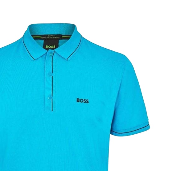 Boss Heren Paule Poloshirt (Turquoise/Aqua) - Image 2