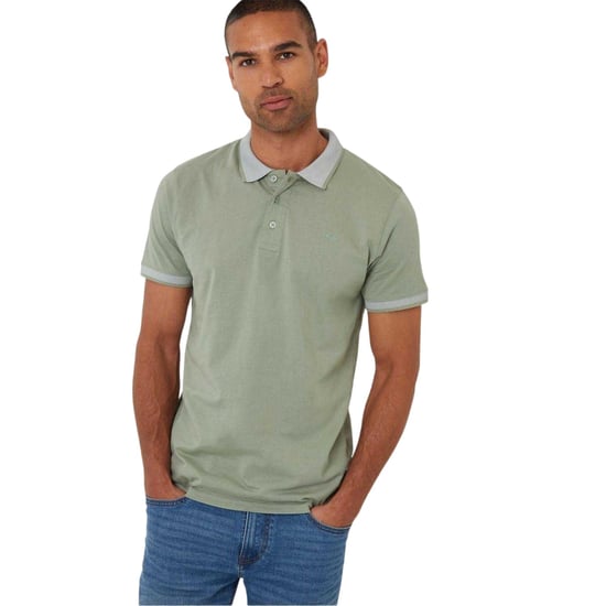Threadbare Mens Shandy Nocturnal Polo Shirt (Sage) - Image 1