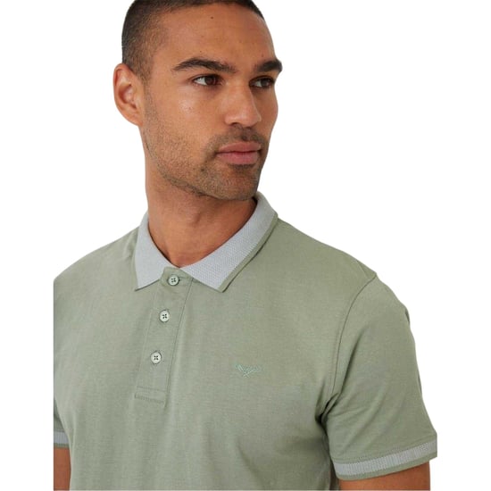 Threadbare Mens Shandy Nocturnal Polo Shirt (Sage) - Image 3