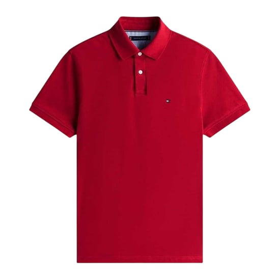 Tommy Hilfiger Heren 1985 Geborduurd Logo Poloshirt (Rood) - Image 2