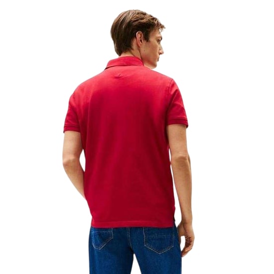 Tommy Hilfiger Heren 1985 Geborduurd Logo Poloshirt (Rood) - Image 3