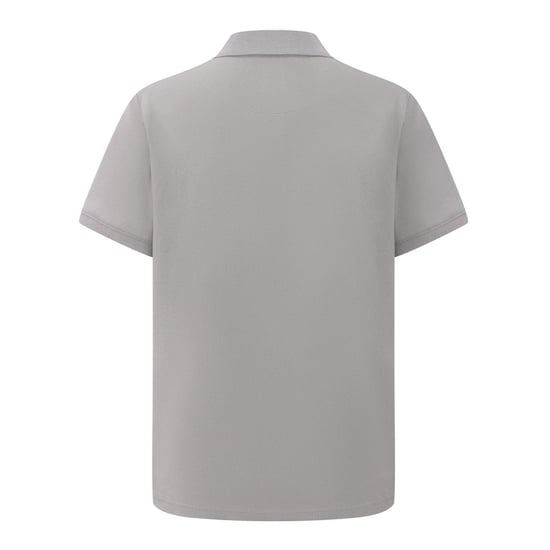 Pretty Green Mens Cotton Polo Shirt (Dark Grey) - Image 2