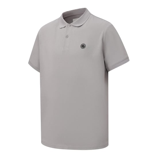 Pretty Green Mens Cotton Polo Shirt (Dark Grey) - Image 3