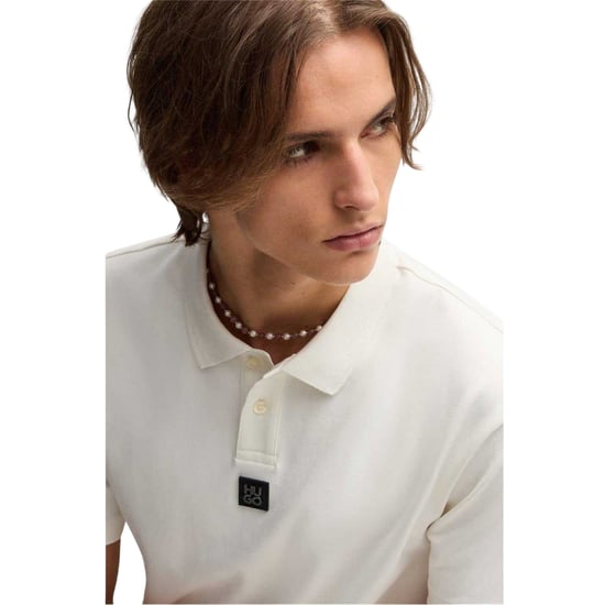 Hugo Mannen Deabono Logo Polo Shirt (Natuurlijk) - Image 3
