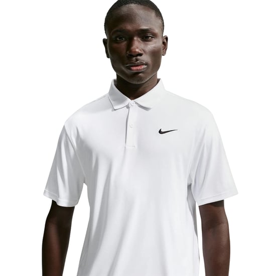 Nike Mens Performance Short-Sleeved Polo Shirt (White/Black) - Image 2