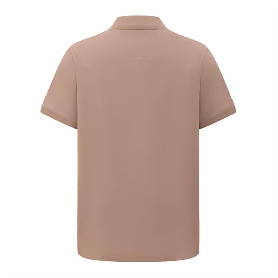 Pretty Green Mens Cotton Polo Shirt (Dark Beige) - Image 2