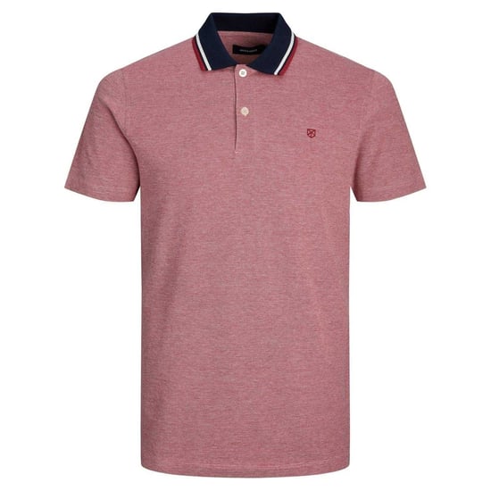 Jack And Jones Mens Regular Short-Sleeved Polo Shirt (Rio Red) - Image 1