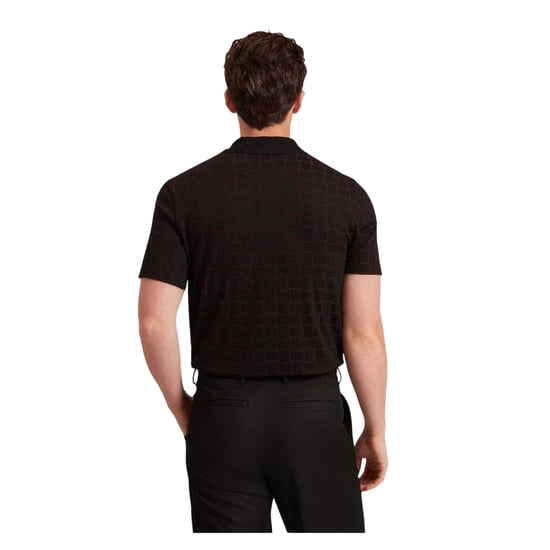 Ted Baker Heren geruit poloshirt met kraag en jacquardmotief (Zwart) - Image 2