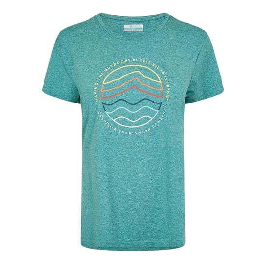 Columbia Womens/Ladies Sloan Ridge Graphic Print T-Shirt (Teal) - Image 1
